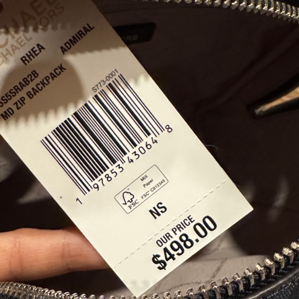 Michael Kors Rhea Dark Blue Medium Backpack - Picture 10 of 15